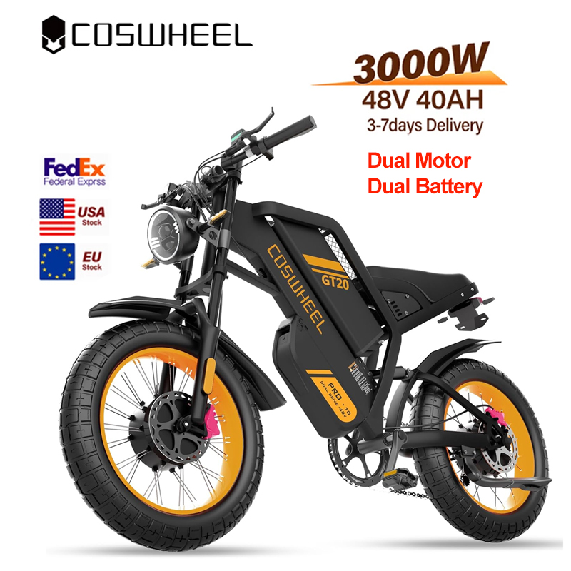 Motorcycle Gear Ratings - Coswheel elektrische fiets voor volwassenen, 3000W