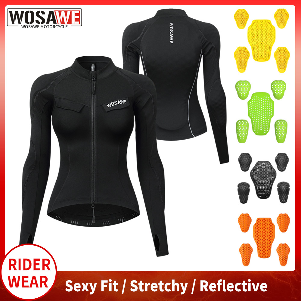 Motorcycle Gear Jacket Women - WOSAWE Dames Motorjas Zomer Rider Body