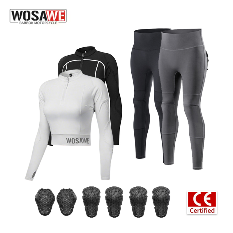 Motorcycle Gear Jacket Women - WOSAWE Dames Motorpak Zomer Ademend Kort