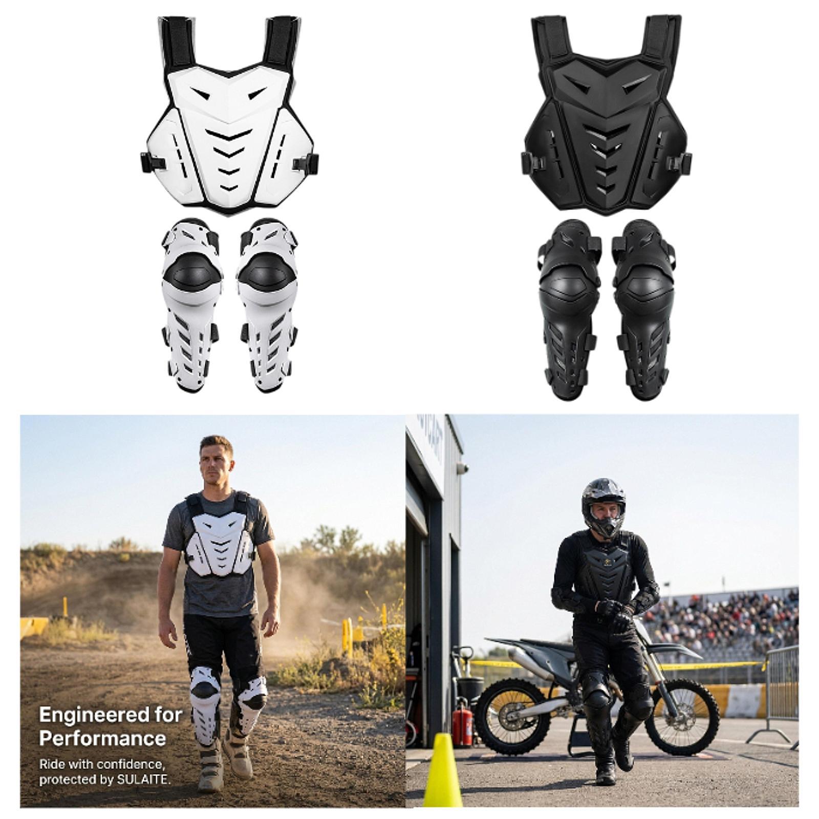 Motorcycle Gear Jacket Women - Ergonomische borstbeschermer kniebeschermers motorbeschermingsjas voor heren