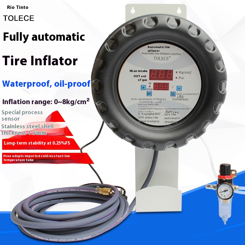 Volautomatische autobandenpomp - Tyre Pressure Gauge recensie en prijs
