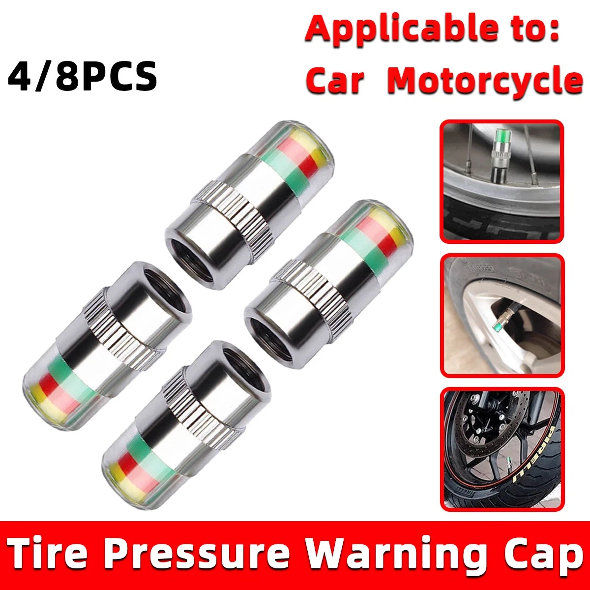 4/8 stuks autoventieldopjes me - Tyre Pressure Gauge recensie en prijs