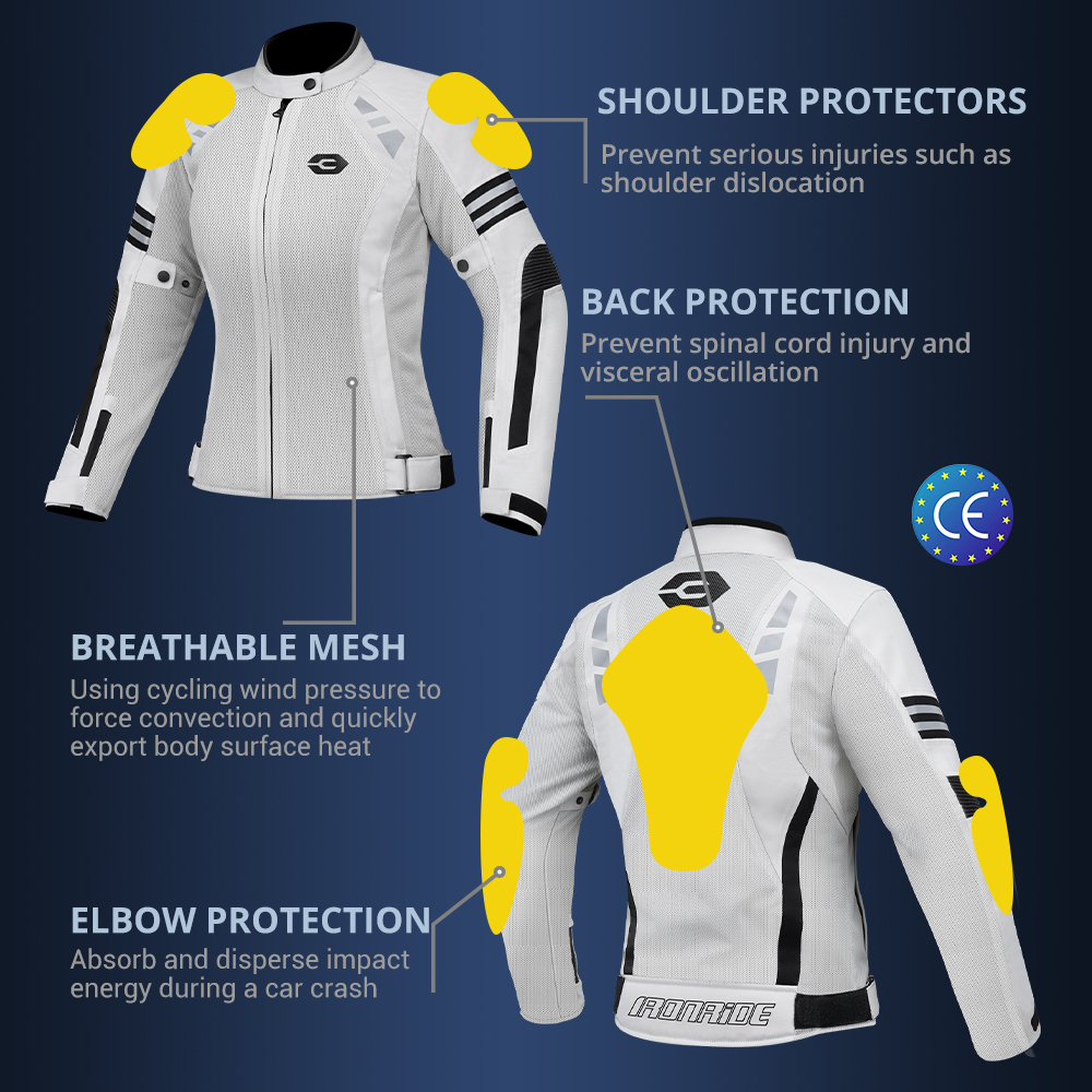 Dames motorjas, ademend mesh,  - Motorcycle Gear Jacket Women recensie en prijs