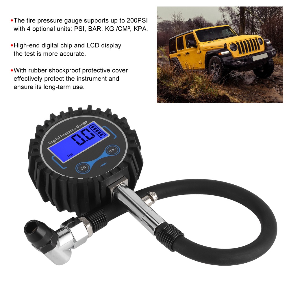 200PSI Bandenmanometer LCD Dig - Tyre Pressure Gauge recensie en prijs