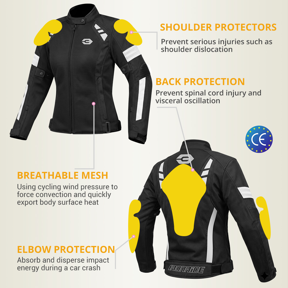 Dames motorjacks, ademende mot - Motorcycle Gear Jacket Women recensie en prijs