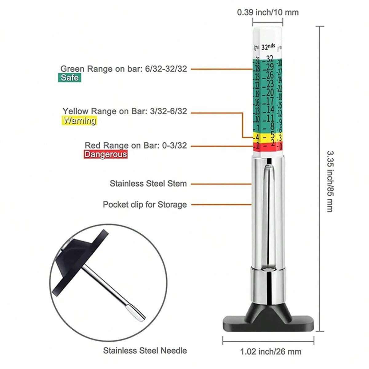 1 auto bandenprofieldieptemete - Tyre Pressure Gauge recensie en prijs