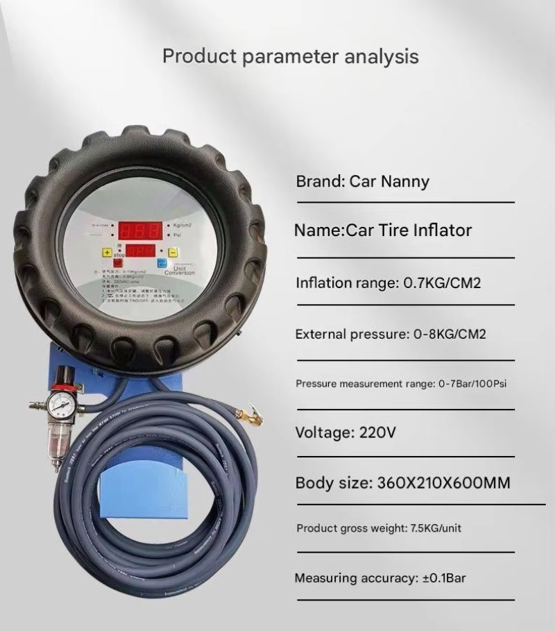 Automatische Metalen Bandenpom - Tyre Pressure Gauge recensie en prijs